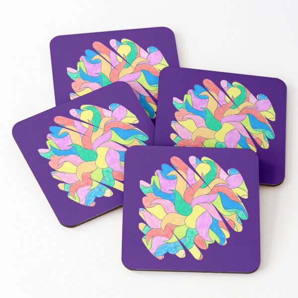 Item preview, abstract rainbow pattern bright colors designed and sold by DKVanOss.