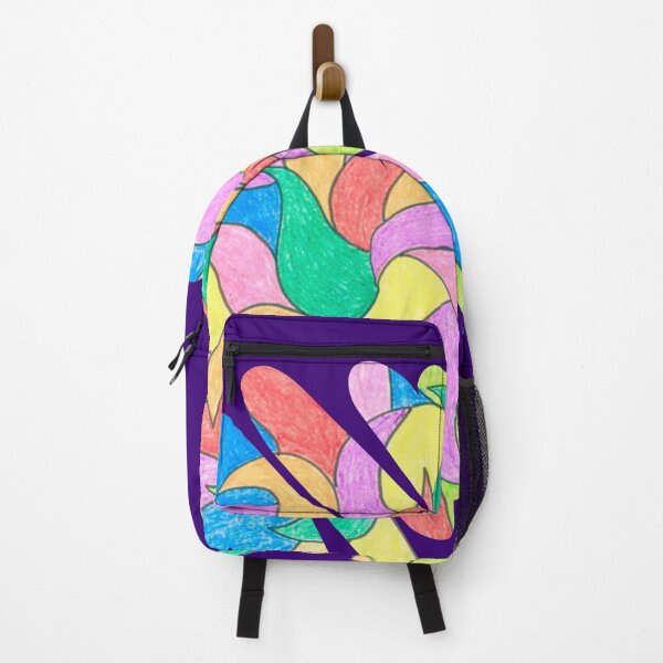 Item preview, abstract rainbow pattern bright colors designed and sold by DKVanOss.