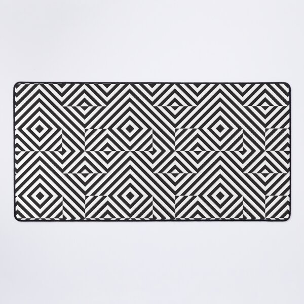 Item preview, Black and white optical illusion diamond pattern designed and sold by kallyfactory.