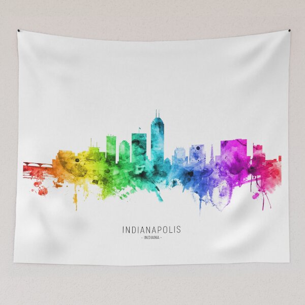 Aperçu de l'œuvre Indianapolis Indiana Skyline créée et vendue par ArtPrints.