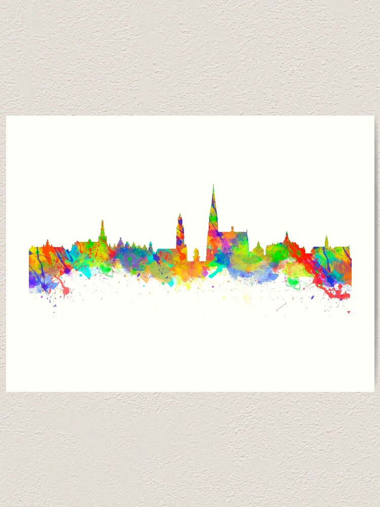 Watercolor Art Print Of The Skyline Of Antwerp In Belgium" Art Print By Chris2766 | Redbubble