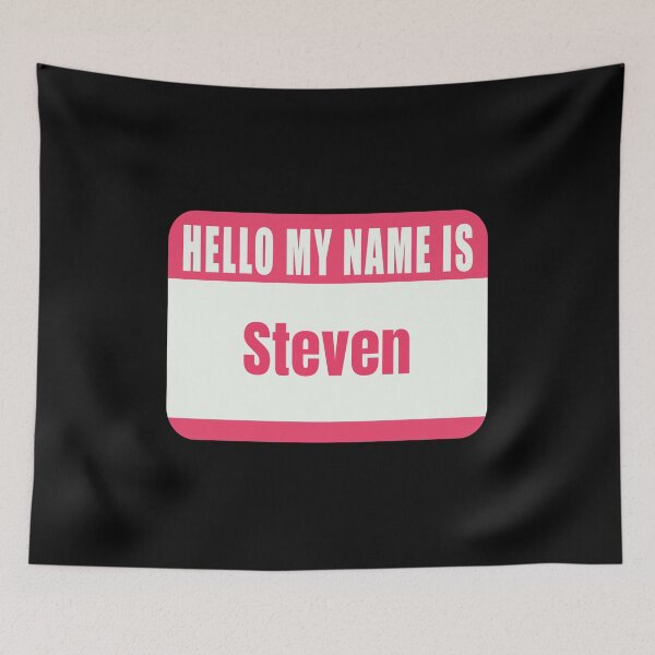 Item preview, Hello My Name is Steven Name Tag  designed and sold by Cafecreative.