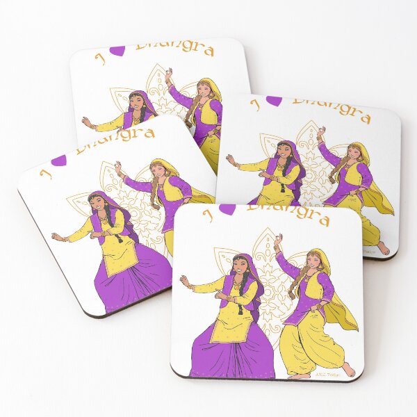 Item preview, Bhangra dancers designed and sold by Anna R. Carrino.