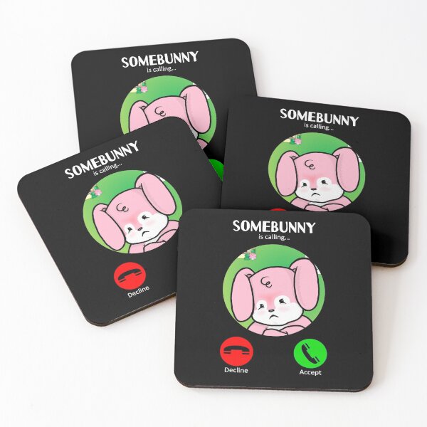 Item preview, Somebunny Is Calling (2 : Pink : Dark) designed and sold by the-krisney-way.
