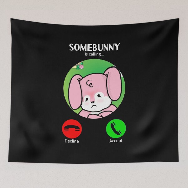 Item preview, Somebunny Is Calling (2 : Pink : Dark) designed and sold by the-krisney-way.