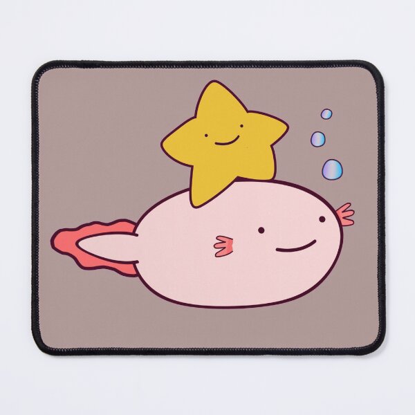 Item preview, Cute Fat Baby Leucistic Axolotl And Star designed and sold by lazarosdesign.
