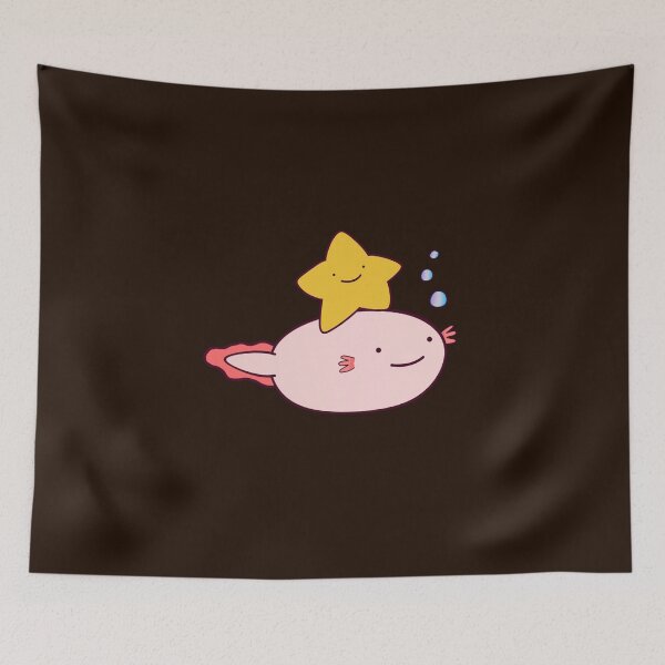 Item preview, Cute Fat Baby Leucistic Axolotl And Star  designed and sold by lazarosdesign.