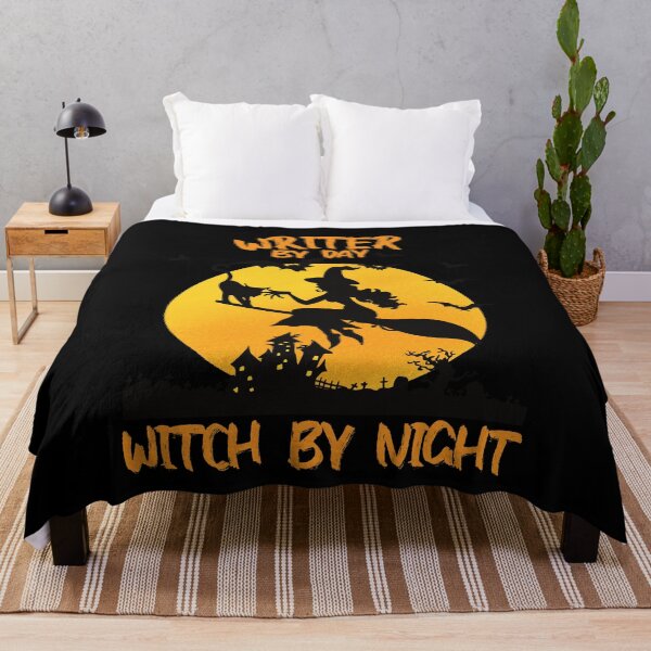 Item preview, writer by day witch by night funny saying for halloween with witch picture scary design for mom for sister designed and sold by mydreamcatcher.