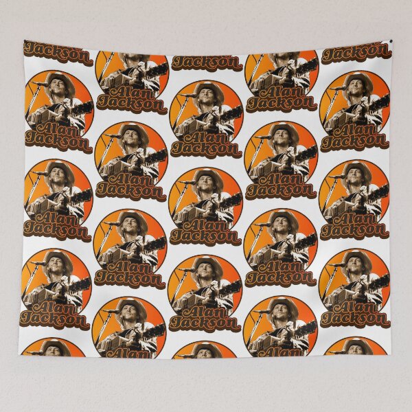 Item preview, Alan Jackson ))(( Retro Style Classic Country Fan designed and sold by HusteraRobert.