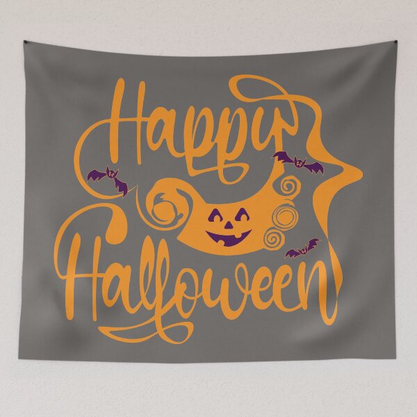 Item preview, Happy Halloween bats typography designed and sold by CutieBlue.