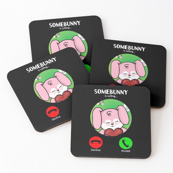 Item preview, Somebunny Is Calling (3 : Pink : Dark) designed and sold by the-krisney-way.