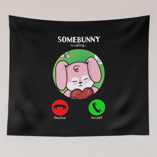 Item preview, Somebunny Is Calling (3 : Pink : Dark) designed and sold by the-krisney-way.
