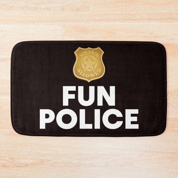 Item preview, fun police designed and sold by justplainwords.