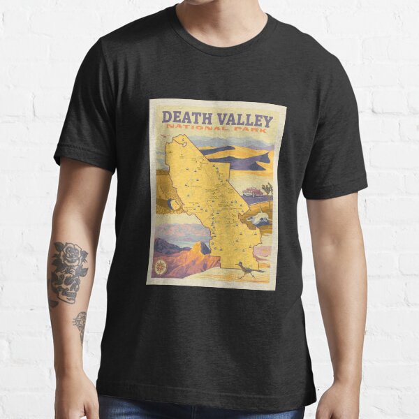 "Death Valley National Park Map" T-shirt for Sale by michaeln918
