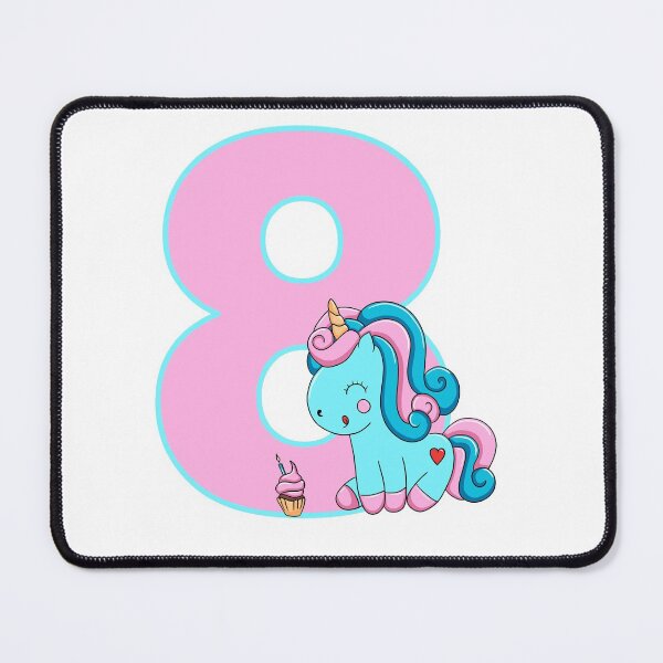 Item preview, Number eight with a Candyfloss Unicorn designed and sold by MammaPanda.