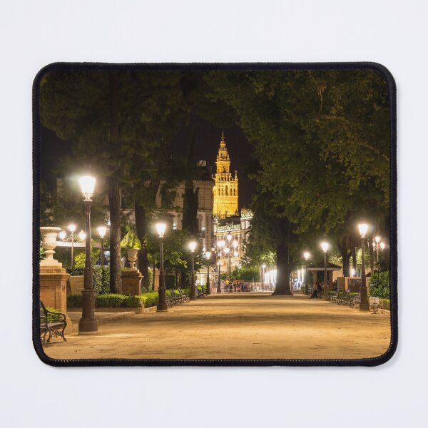 Item preview, Illuminated Sevillian Night - Cristina Garden Jardines de Cristina and La Giralda Belltower designed and sold by Georgia Mizuleva.