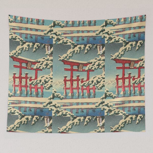 Item preview, Miyajima in Snow Hasui Kawase Shin Hanga Art  designed and sold by RBEnt.