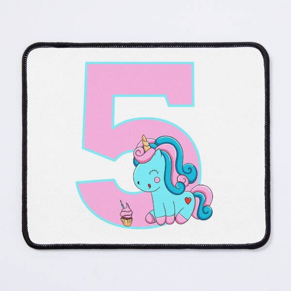 Item preview, Number Five with a Candyfloss Unicorn designed and sold by MammaPanda.