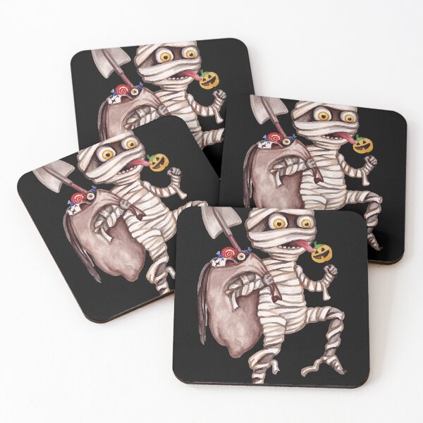 Item preview, Halloween Mummy with spooky pumpkin scary face and halloween candy designed and sold by ROBYNDSON.