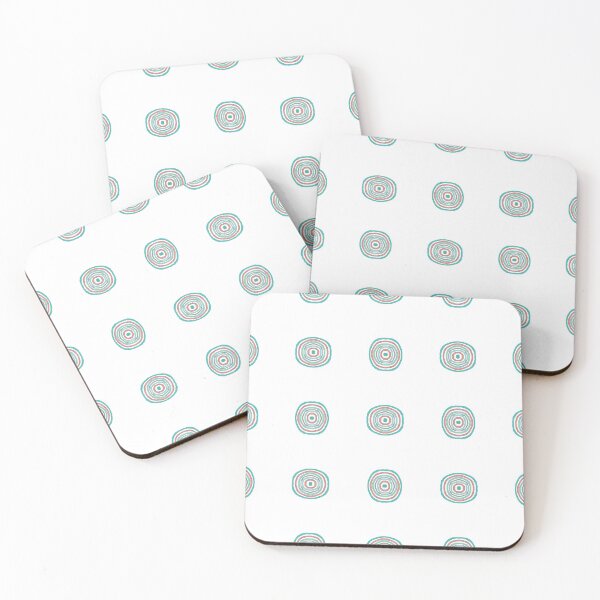 Item preview, Watercolour target circles -aqua designed and sold by Nadia Arsky.