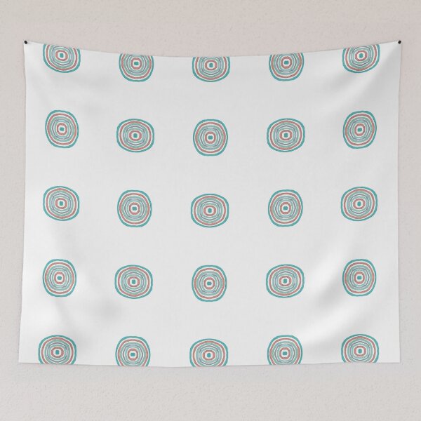 Item preview, Watercolour target circles -aqua designed and sold by Nadia Arsky.
