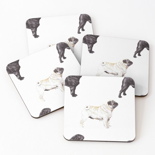 Item preview, Pugged Up Kicks - Black and Fawn Pug Pattern designed and sold by Amber Westwood.