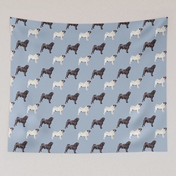 Item preview, Pugged Up Kicks - Black and Fawn Pug Pattern designed and sold by Amber Westwood.
