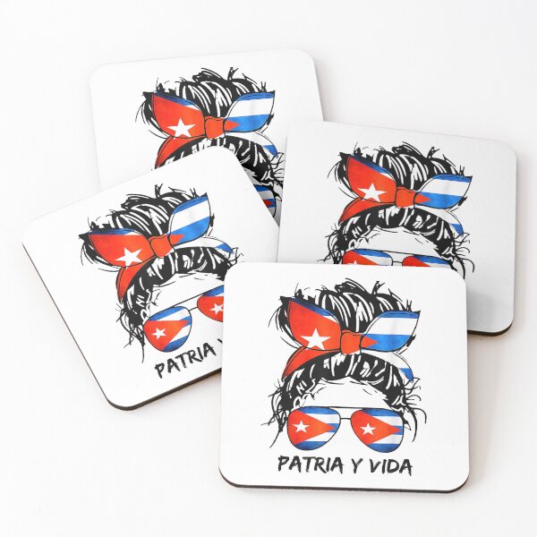 Item preview, PatriayVida Sos Cuba Flag Messy Hair Women Bun Glassses designed and sold by sharpbell.