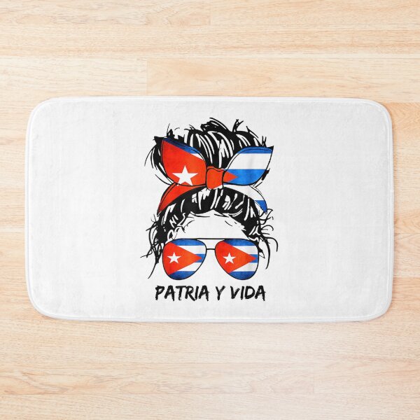 Item preview, PatriayVida Sos Cuba Flag Messy Hair Women Bun Glassses designed and sold by sharpbell.
