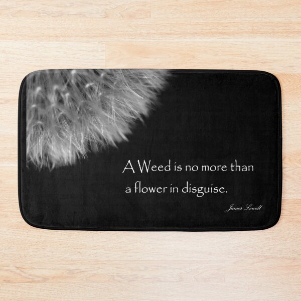 Item preview, Fluffy Dandelion Weed Seed Head with Quote in Black and White designed and sold by Karen McFarland.