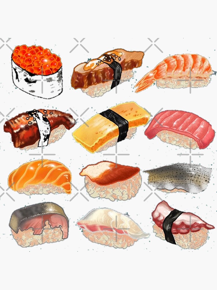 EYE SUSHI ONIGIRI, Sushi with eyes, sushi lovers eyed gift idea ideas  Sticker for Sale by VistoAvvistato