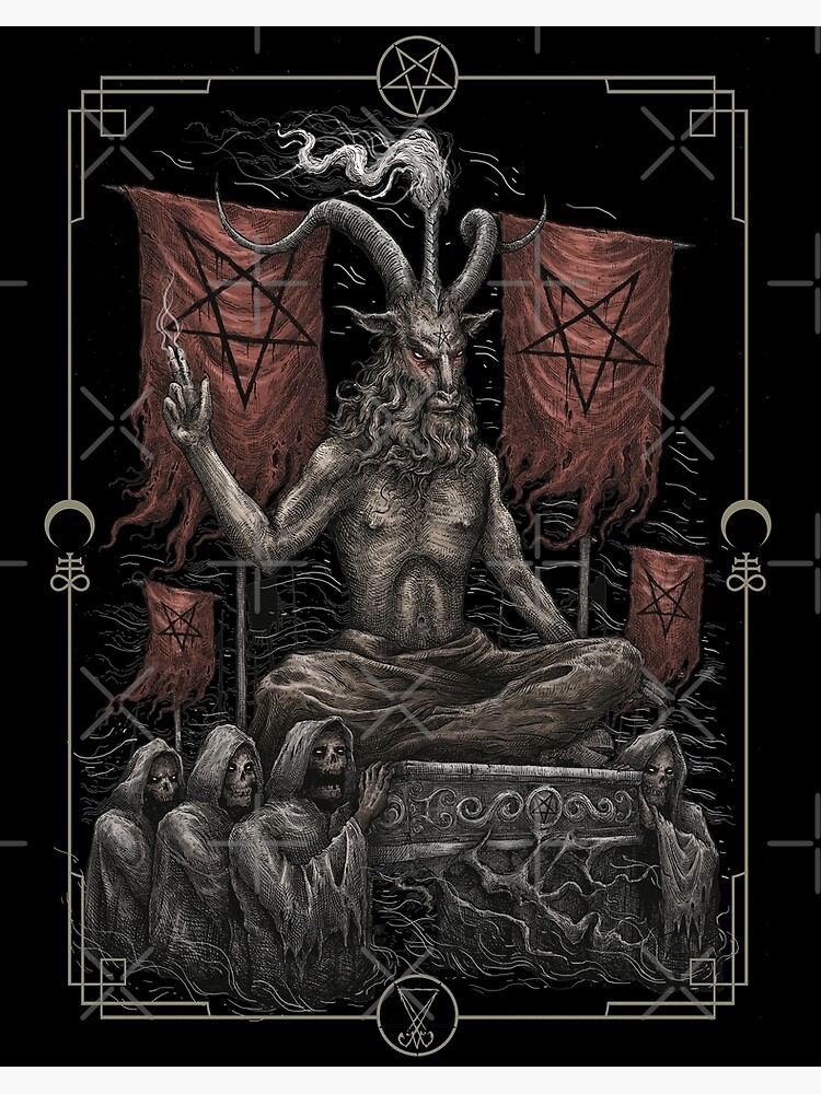 Satanic Decor Baphomet Wall Art Print 