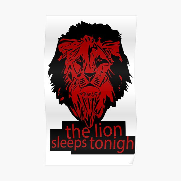Póster «El Rey León - el León duerme esta noche AZUL» de chillyoo-shop |  Redbubble