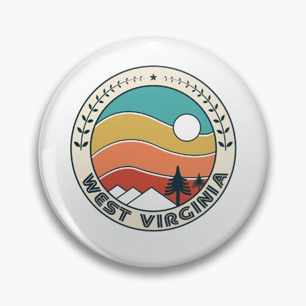 Item preview, West Virginia Retro Vintage Sunset - West Virginia Mountain Souvenir - Gift - Hometown - Hiking - Nature designed and sold by HappyTees Lab.