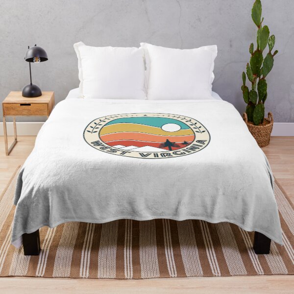 Item preview, West Virginia Retro Vintage Sunset - West Virginia Mountain Souvenir - Gift - Hometown - Hiking - Nature designed and sold by HappyTees Lab.