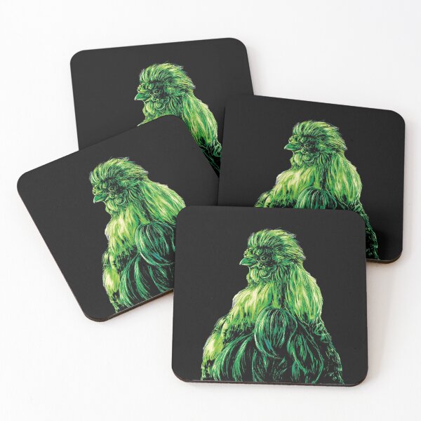 Item preview, Silkie Rooster green designed and sold by Lalingla.