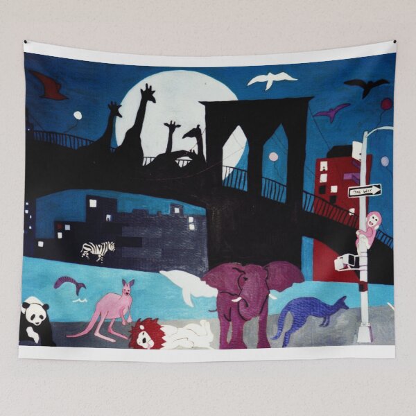 Item preview, Lion Sleeps Tonight Urban Jungle Kids and Animal Lovers Art designed and sold by FindingFreebird.