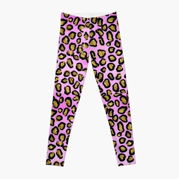Fccexio New Girl's Sexy Cute Pink Leopard Leggings 3d Printed