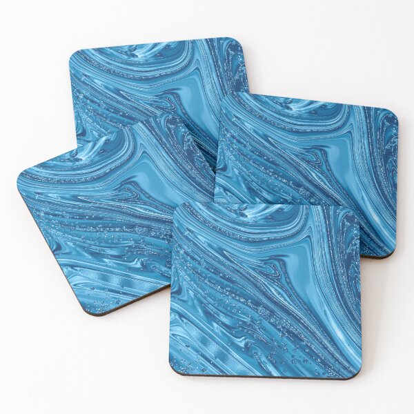 Item preview, Blue Liquid Metal with Sparkle Texture designed and sold by WisdomInspired.