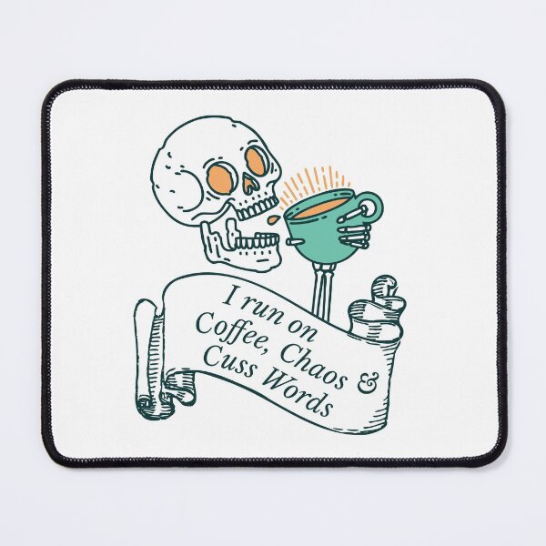Item preview, I Run On Coffee, Chaos & Cuss Words designed and sold by Veewell.