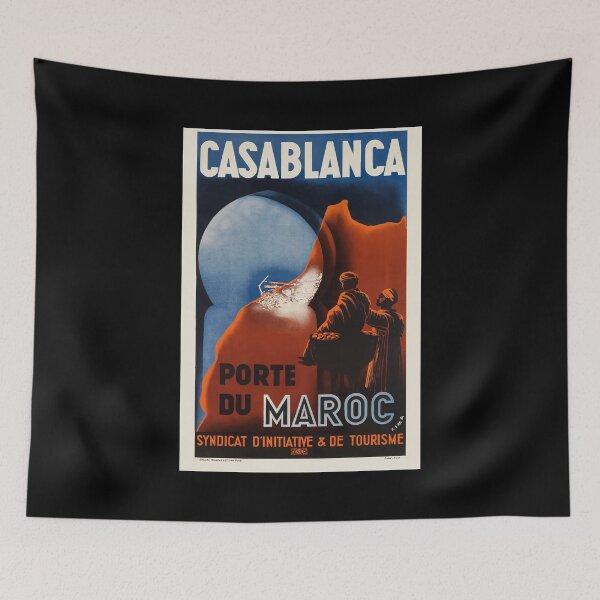 Item preview, Mens Womens Casablanca - Retro Travel Poster Vintage Art Bogart designed and sold by RickieHermiston.