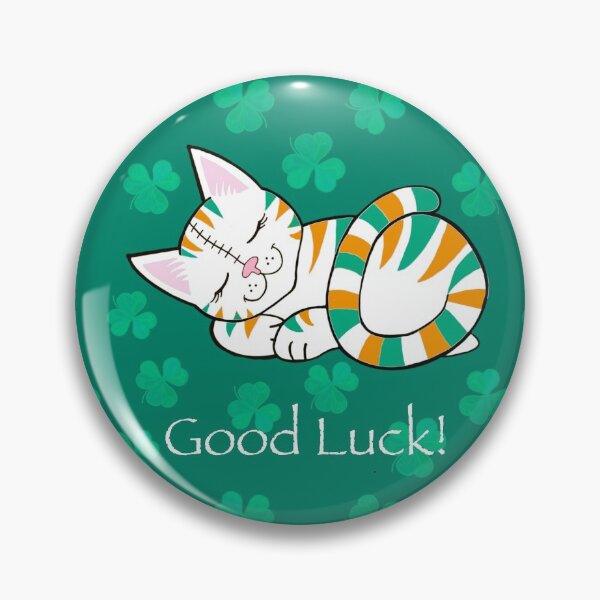 Item preview, Lucky sleepy Irish kitty designed and sold by QuirkyCraftz.