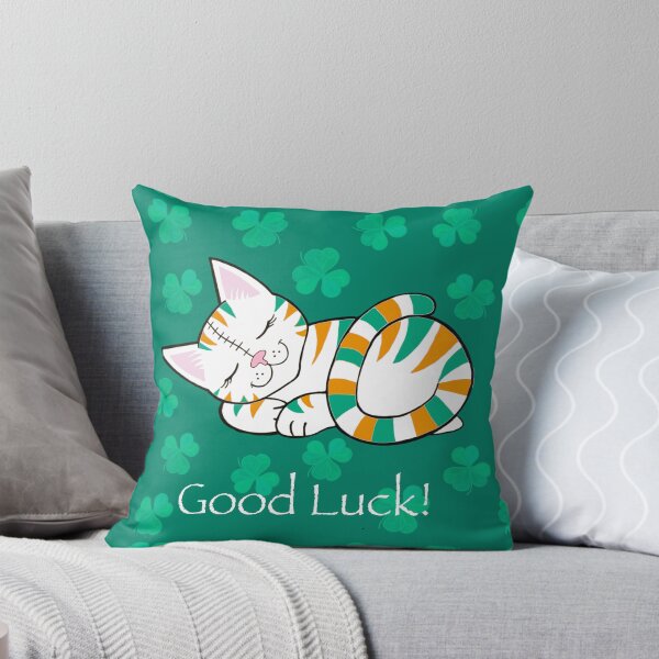Item preview, Lucky sleepy Irish kitty designed and sold by QuirkyCraftz.