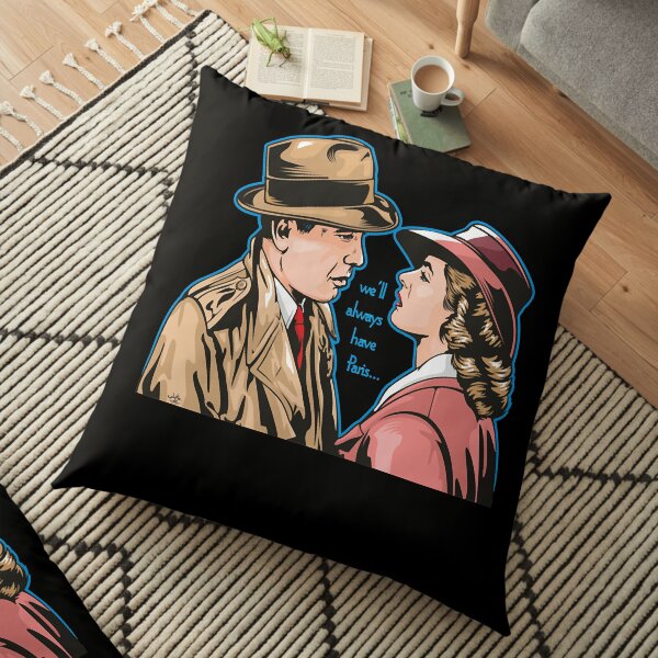 Mens Womens We'Ll Always Have Paris Cinema Floor Pillow