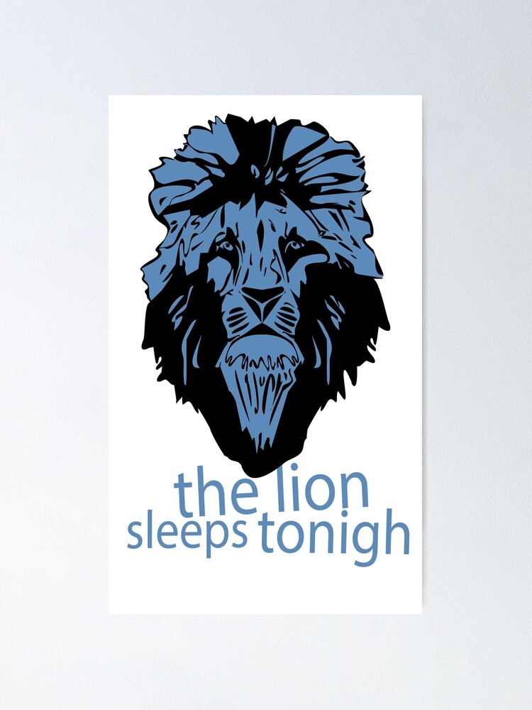 Póster «El Rey León - el León duerme esta noche AZUL» de chillyoo-shop |  Redbubble