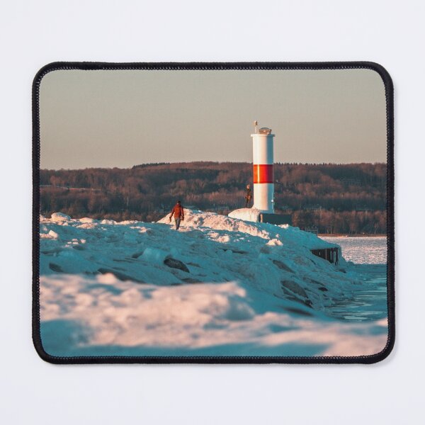 Item preview, Sunset on a frozen Petoskey Michigan Lighthouse designed and sold by Michael Deemer.