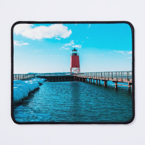 Item preview, Melting ice sheets near the light house in Charlevoix Michigan designed and sold by Michael Deemer.