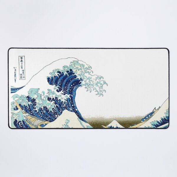 HOKUSAI. The Great Wave off Kanagawa, BRIGHTENED. Desk Mat