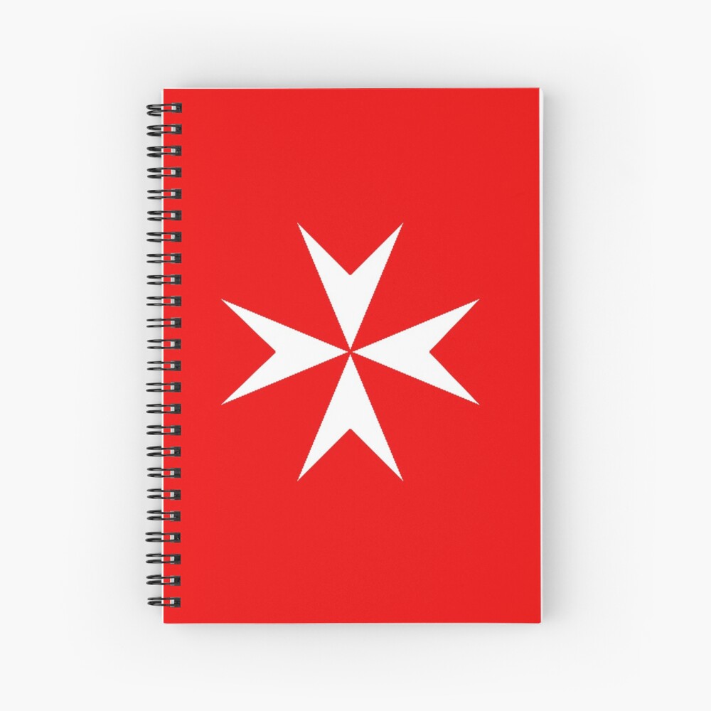 Cross of the Order of St. John. MALTA, MALTESE. Spiral Notebook