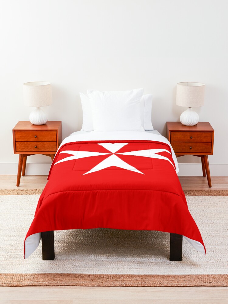 Alternate view of Cross of the Order of St. John. MALTA, MALTESE. Comforter